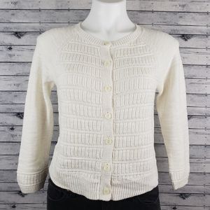 MOTH Cream Button Down Cardigan Sz Sm